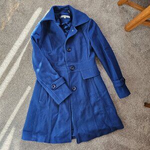 Kenneth Cole bright blue wool coat size 2